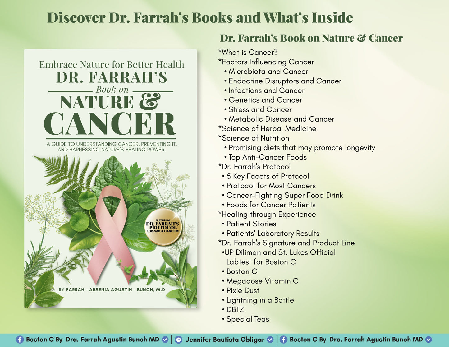 Dr. Farrah's Book on Nature and Cancer ( Printed Version)