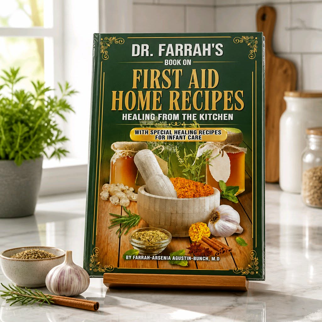 Dr. Farrah's Book on Frist Aid Home Recipes- Healing from the Kitchen